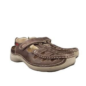 Wolky Shoes Womens 36 Sandals Comfort Fisherman Rolling Sun Leather Closed Toe